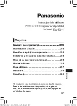 Предварительный просмотр 247 страницы Panasonic EW-DJ11 Operating Instructions Manual