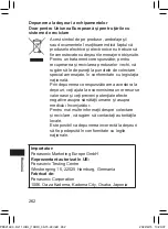 Предварительный просмотр 262 страницы Panasonic EW-DJ11 Operating Instructions Manual