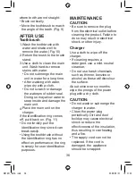 Preview for 36 page of Panasonic EW1031 Operating Instructions Manual