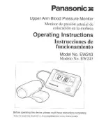 Panasonic EW243 - ARM BP MONITOR Operating Manual предпросмотр