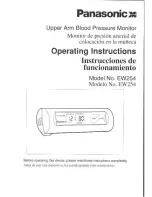 Panasonic EW254 - ARM BP MONITOR Operating Instructions Manual preview