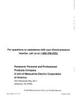 Preview for 24 page of Panasonic EW254 - ARM BP MONITOR Operating Manual