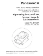 Preview for 1 page of Panasonic EW284 - WRIST BP MONITOR Operating Manual