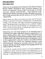 Preview for 3 page of Panasonic EW284 - WRIST BP MONITOR Operating Manual