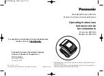 Preview for 1 page of Panasonic EW3003 - WRIST BP MONITOR Operating Instructions Manual