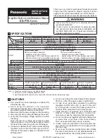 Preview for 3 page of Panasonic EX-F61 Instruction Manual