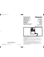 Preview for 1 page of Panasonic EY0005 Operating Instructions Manual