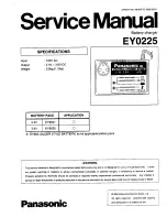 Panasonic EY0225 Service Manual предпросмотр