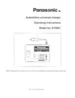 Panasonic EY0901 - 12V AUTO/MARINE CHRG Operating Instructions preview