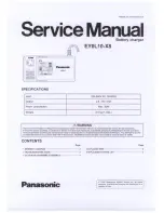 Panasonic EY0L10-X8 Service Manual preview