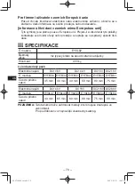 Preview for 70 page of Panasonic EY0L82B57 Operating Instructions Manual