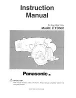Preview for 1 page of Panasonic EY3502 - CORDLESS METAL SAW Instruction Manual
