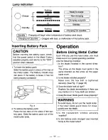 Preview for 12 page of Panasonic EY3502 - CORDLESS METAL SAW Instruction Manual