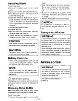 Preview for 18 page of Panasonic EY3502 - CORDLESS METAL SAW Instruction Manual