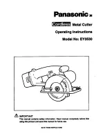 Panasonic EY3530 - CORDLESS METAL SAW Operating Instructions Manual preview