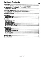 Preview for 2 page of Panasonic EY3530 - CORDLESS METAL SAW Operating Instructions Manual