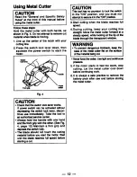 Preview for 11 page of Panasonic EY3530 - CORDLESS METAL SAW Operating Instructions Manual