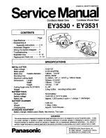 Preview for 1 page of Panasonic EY3530 - CORDLESS METAL SAW Service Manual
