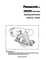 Panasonic EY3531 - 15.6V WOOD SAW Operating Instructions Manual preview