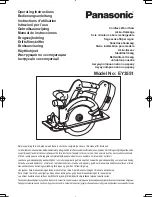 Panasonic EY3551 - 18V WOOD SAW Operating Instructions Manual preview