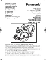 Preview for 1 page of Panasonic EY3551 - 18V WOOD SAW Operating Instructions Manual