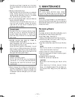 Preview for 14 page of Panasonic EY3551 - 18V WOOD SAW Operating Instructions Manual