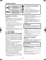 Preview for 22 page of Panasonic EY3551 - 18V WOOD SAW Operating Instructions Manual