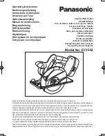 Panasonic EY3552 - 18V METAL SAW Operating Instructions Manual preview