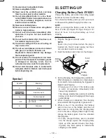 Preview for 10 page of Panasonic EY3552 - 18V METAL SAW Operating Instructions Manual