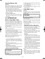 Preview for 12 page of Panasonic EY3552 - 18V METAL SAW Operating Instructions Manual