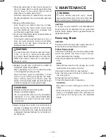 Preview for 14 page of Panasonic EY3552 - 18V METAL SAW Operating Instructions Manual