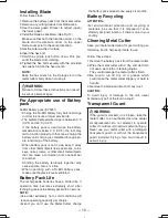 Preview for 15 page of Panasonic EY3552 - 18V METAL SAW Operating Instructions Manual