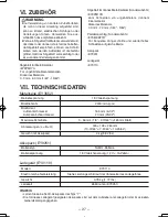 Preview for 27 page of Panasonic EY3552 - 18V METAL SAW Operating Instructions Manual