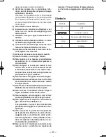 Preview for 40 page of Panasonic EY3552 - 18V METAL SAW Operating Instructions Manual