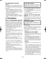 Preview for 52 page of Panasonic EY3552 - 18V METAL SAW Operating Instructions Manual