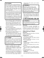 Preview for 73 page of Panasonic EY3552 - 18V METAL SAW Operating Instructions Manual