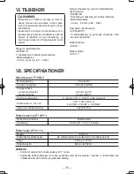 Preview for 75 page of Panasonic EY3552 - 18V METAL SAW Operating Instructions Manual