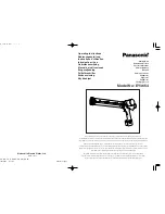 Preview for 1 page of Panasonic EY3654 - 7.2V CAULKING GUN Operating Instructions Manual