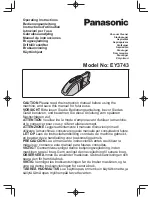 Panasonic EY3743 Operating Instructions Manual preview