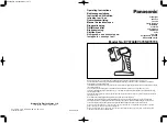Panasonic EY3794 Operating Instructions Manual preview