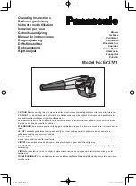 Panasonic EY37A1B57 Operating Instructions Manual preview