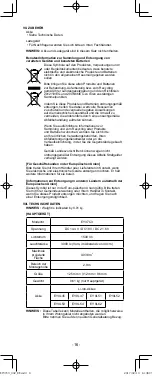 Preview for 16 page of Panasonic EY37C3 Operating Instructions Manual