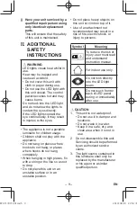 Предварительный просмотр 9 страницы Panasonic EY37C4 Operating Instructions Manual