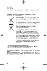 Preview for 16 page of Panasonic EY37C5 Operating Instructions Manual