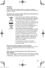 Preview for 77 page of Panasonic EY37C5 Operating Instructions Manual