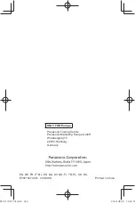 Preview for 184 page of Panasonic EY37C5 Operating Instructions Manual