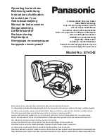 Panasonic EY4542 - CIRCULAR SAW 14.4V Operating Instructions Manual preview