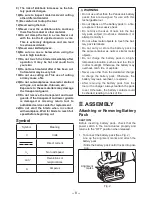 Preview for 8 page of Panasonic EY4542 - CIRCULAR SAW 14.4V Operating Instructions Manual