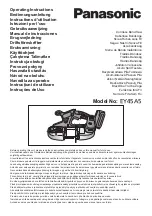 Panasonic EY45A5 Operating Instructions Manual preview