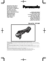 Preview for 1 page of Panasonic EY4640 Operating Instrctions